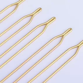 125mm Brass Y Hairpin Hair Fork Prom Hair Pins Hair Pin Stick Head Pattern Wedding Hair Accessories gold 10pcs