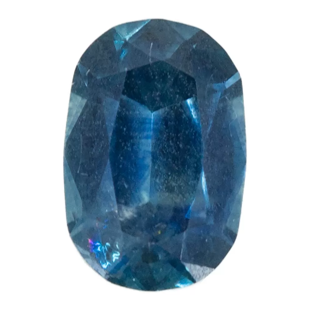 1.39CT DEEP BLUE TEAL ELONGATED CUSHION CUT MONTANA SAPPHIRE, 8.07X5.34MM