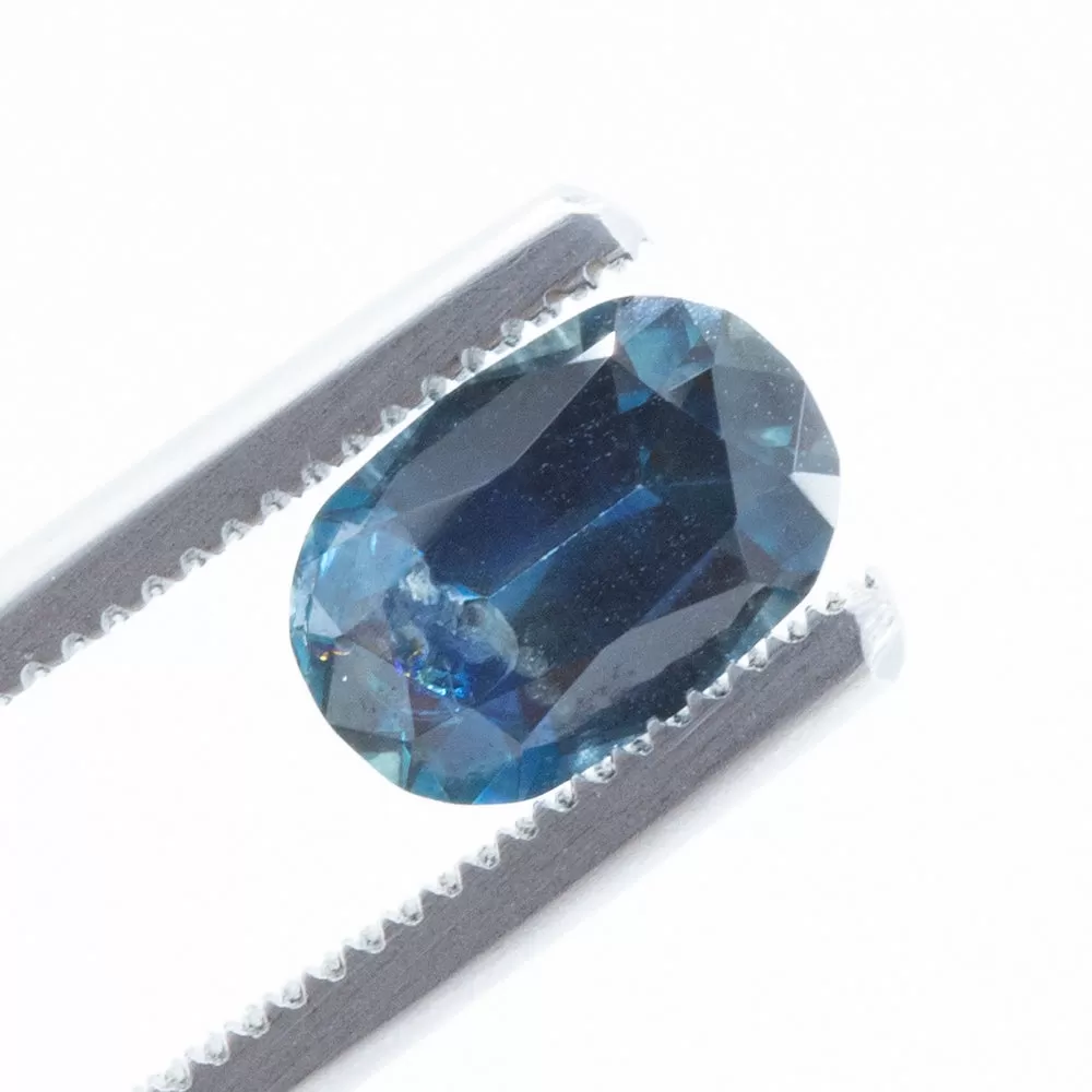 1.39CT DEEP BLUE TEAL ELONGATED CUSHION CUT MONTANA SAPPHIRE, 8.07X5.34MM