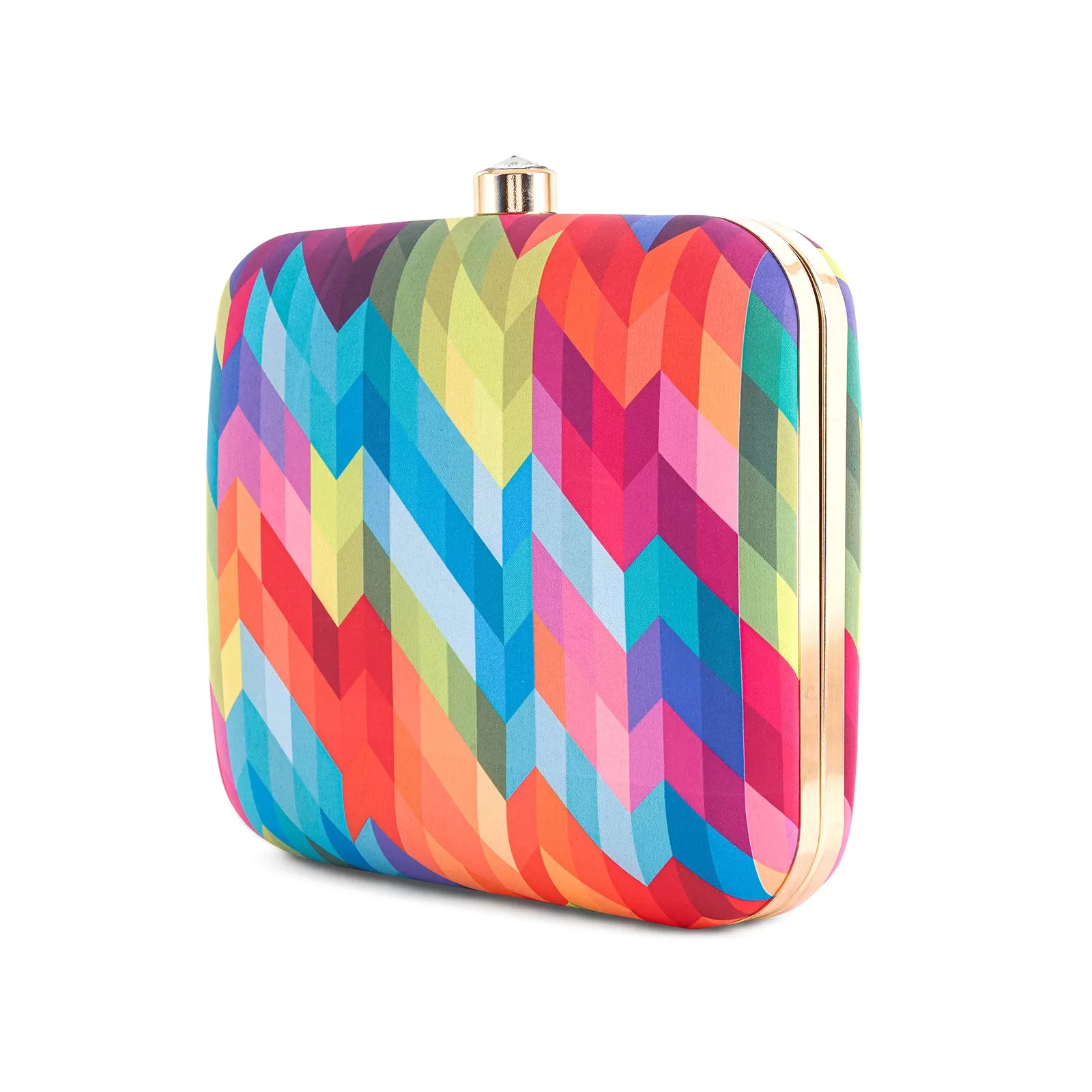 Abstract Bliss Multicolour Printed Clutch