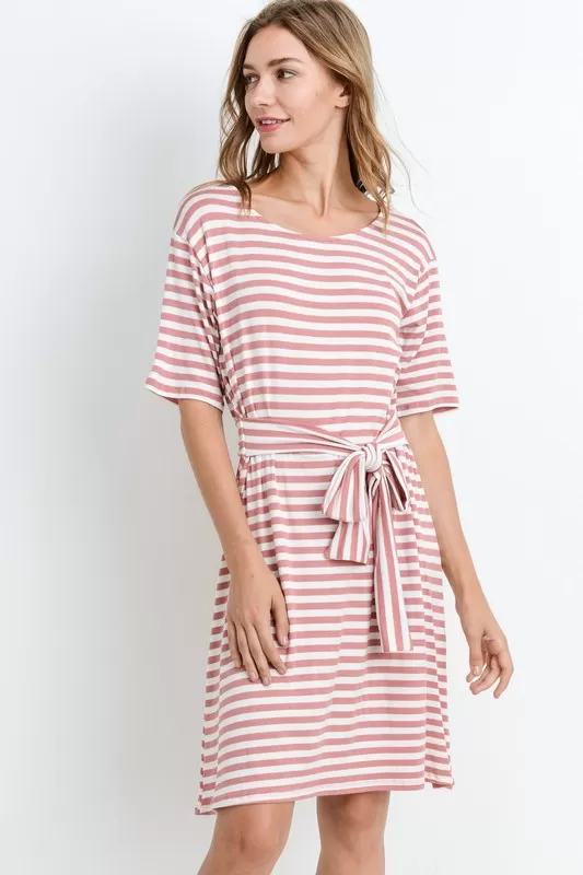 Adele Striped Midi Dress