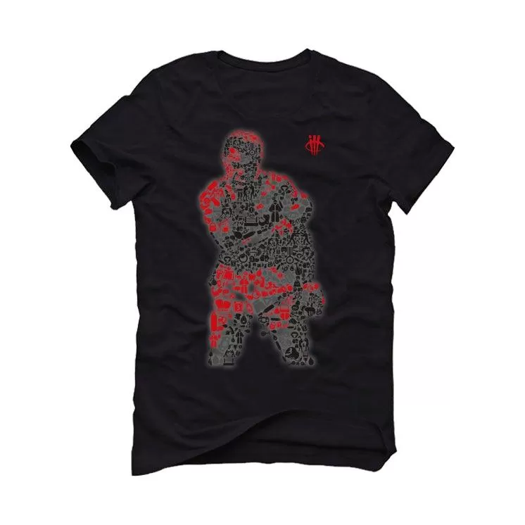 Air Jordan 13 Flint Red 2021 Black T-Shirt (M Ali)