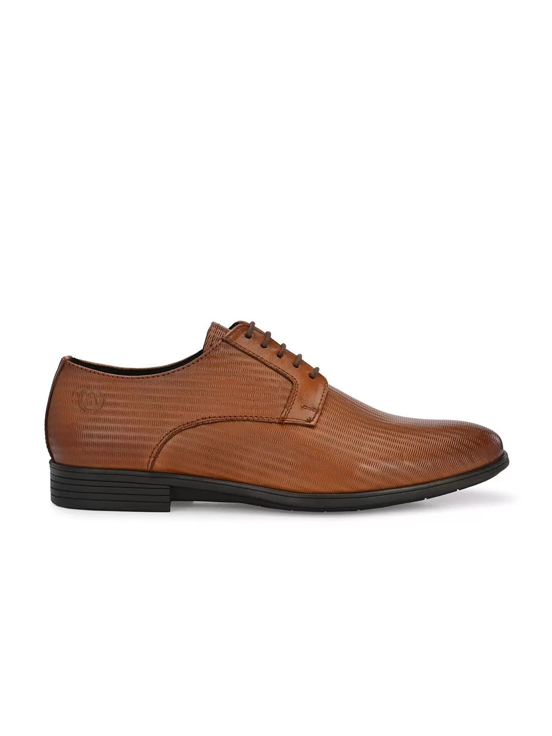 Alberto Torresi Genuine Leather Tan Laceup Formal Shoes For Men