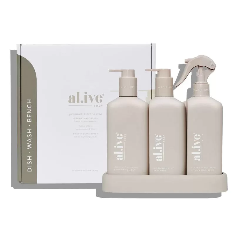 Al.ive Body Dishwashing Liquid, Bench Spray & Hand Wash Pack Of 3