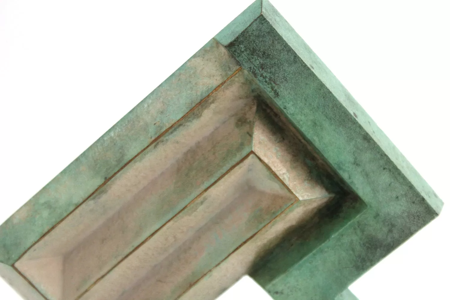 American Modernist Abstract Sculpture In Patinated Metal