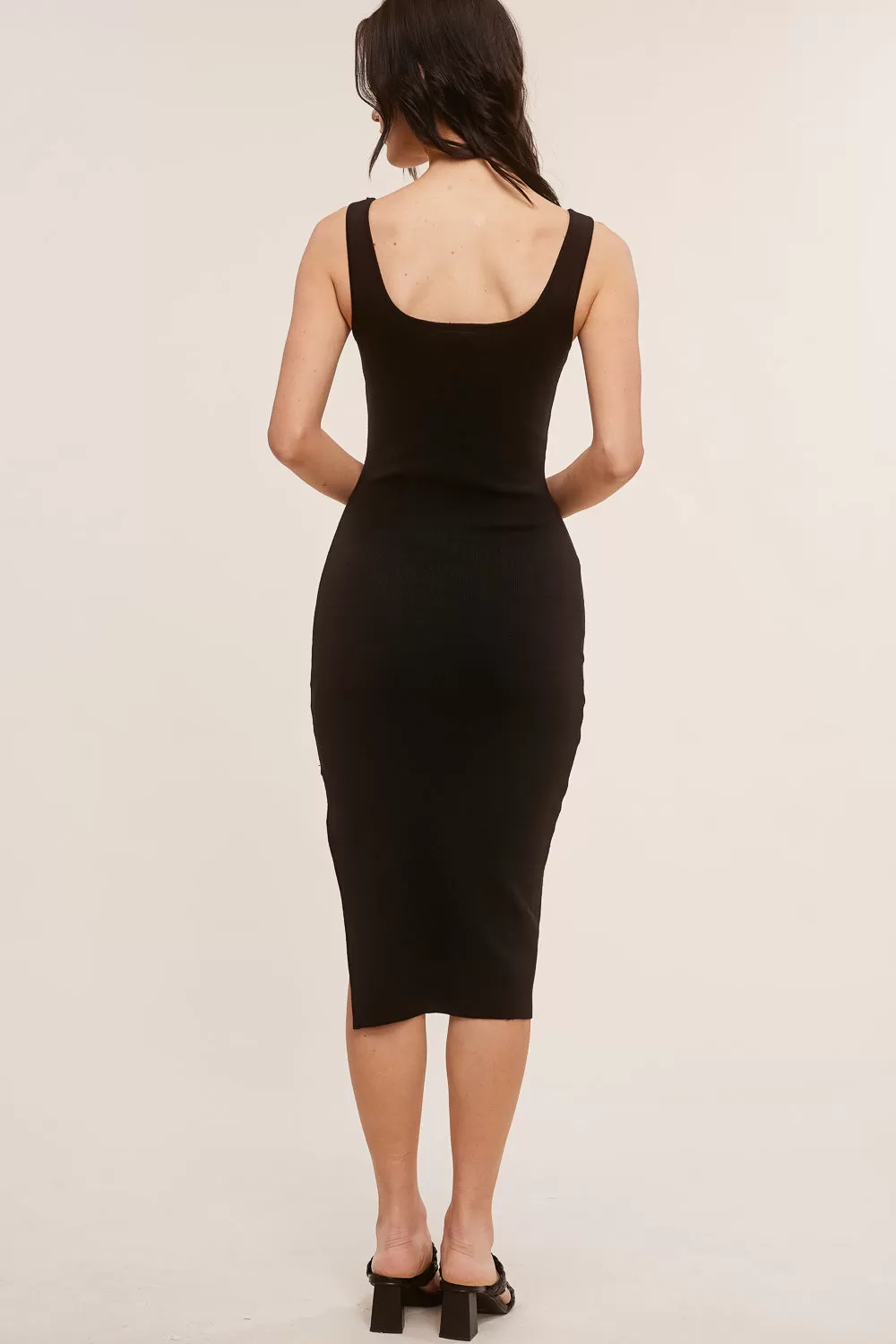 Black Bodycon Midi Dress