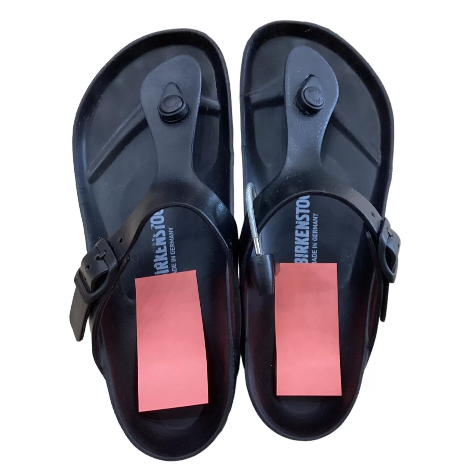 Black Sandals Designer Birkenstock, Size 7