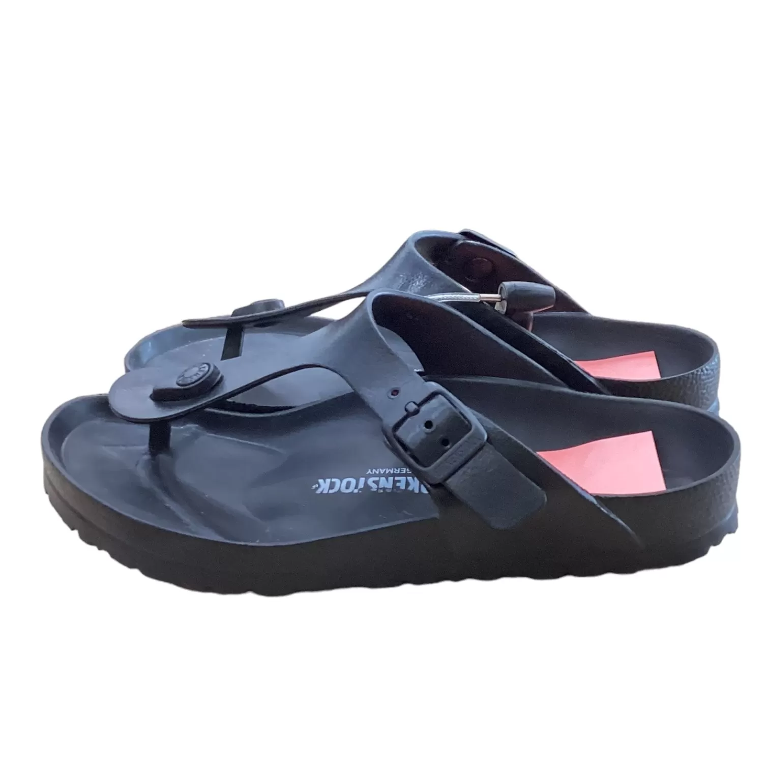 Black Sandals Designer Birkenstock, Size 7