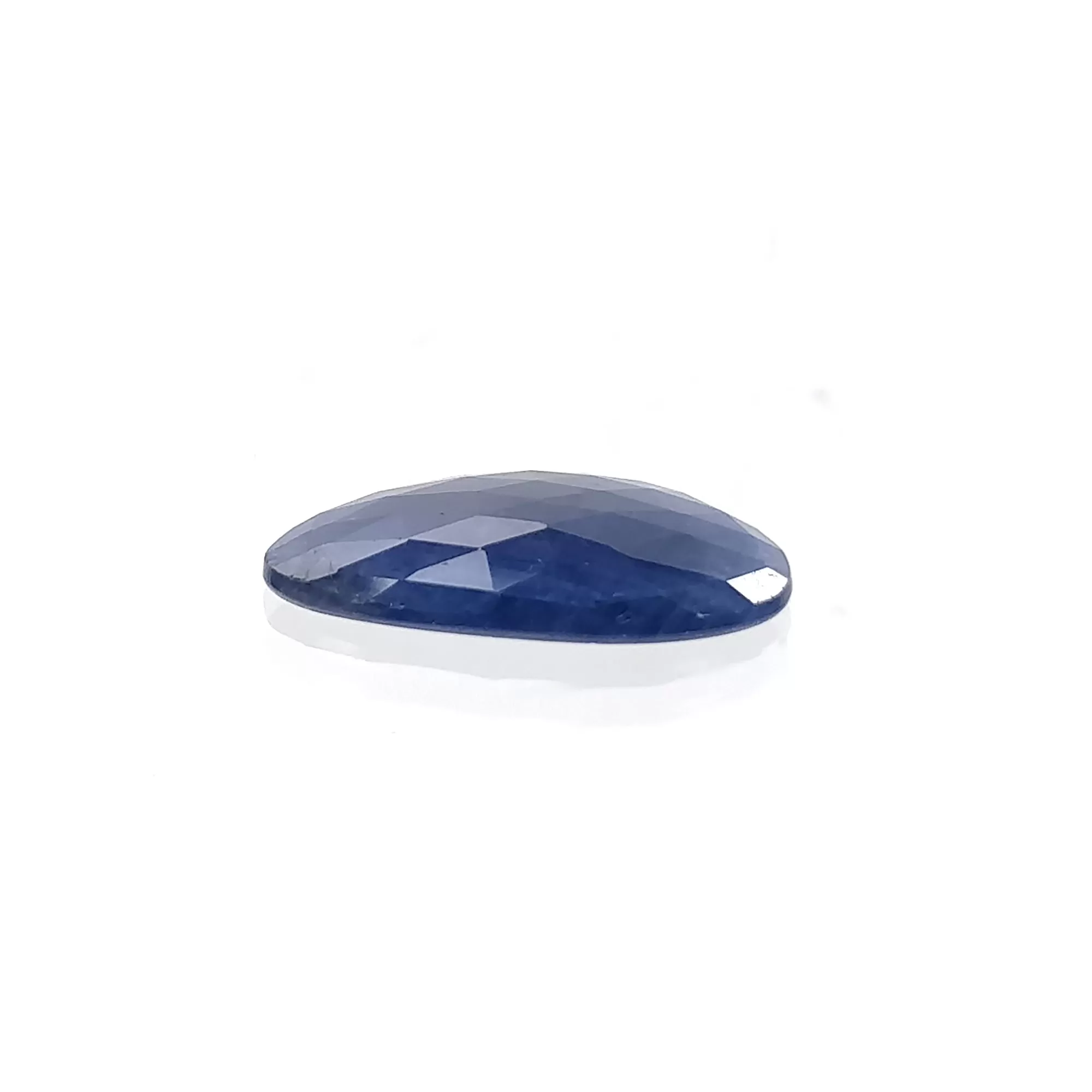 BLUE SAPPHIRE Gemstone Rose Cut : 17.65cts Natural Untreated Unheated Sapphire Uneven Shape 24.5*17mm