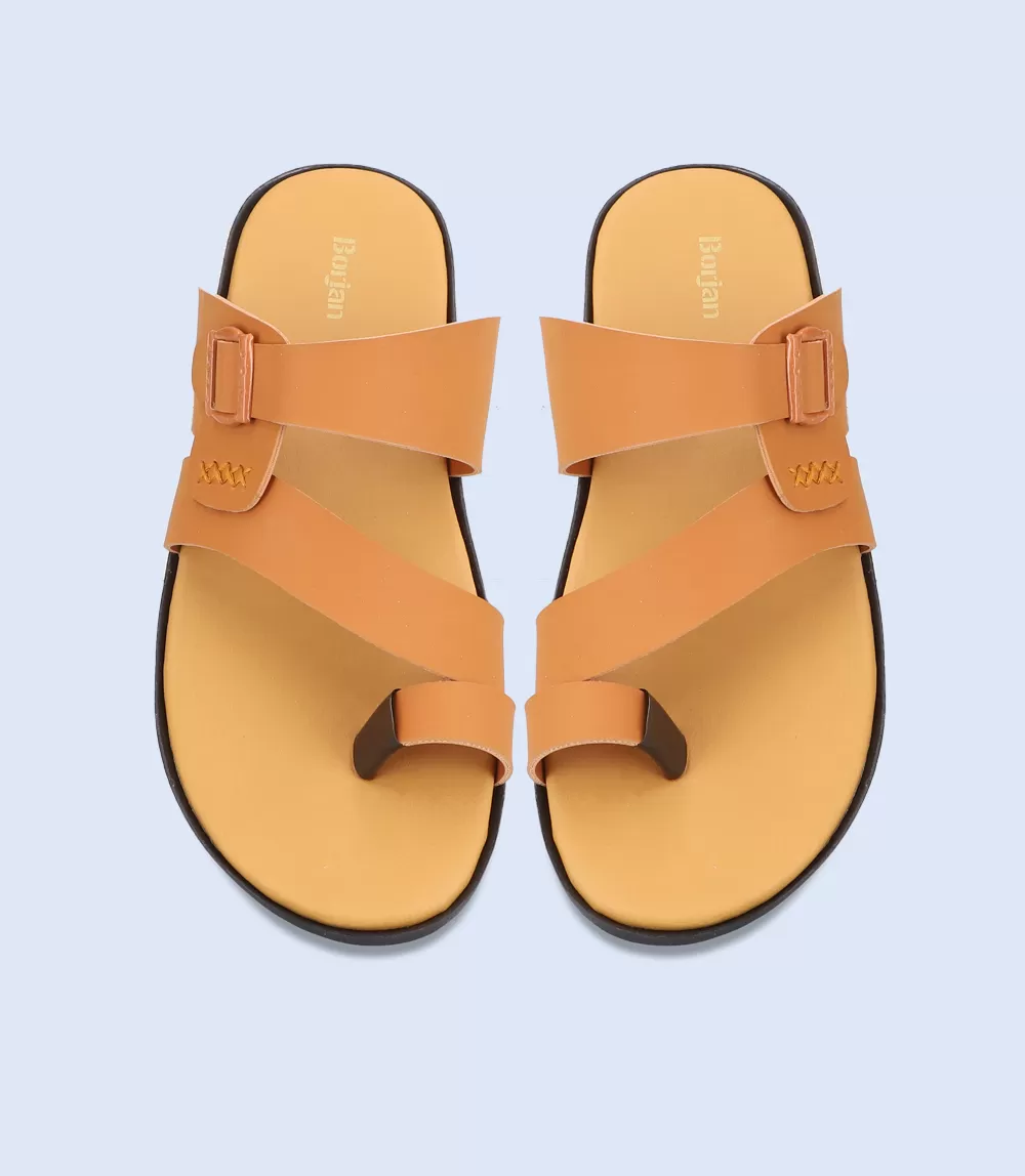 BM5474-TAN-Men Casual Chappal