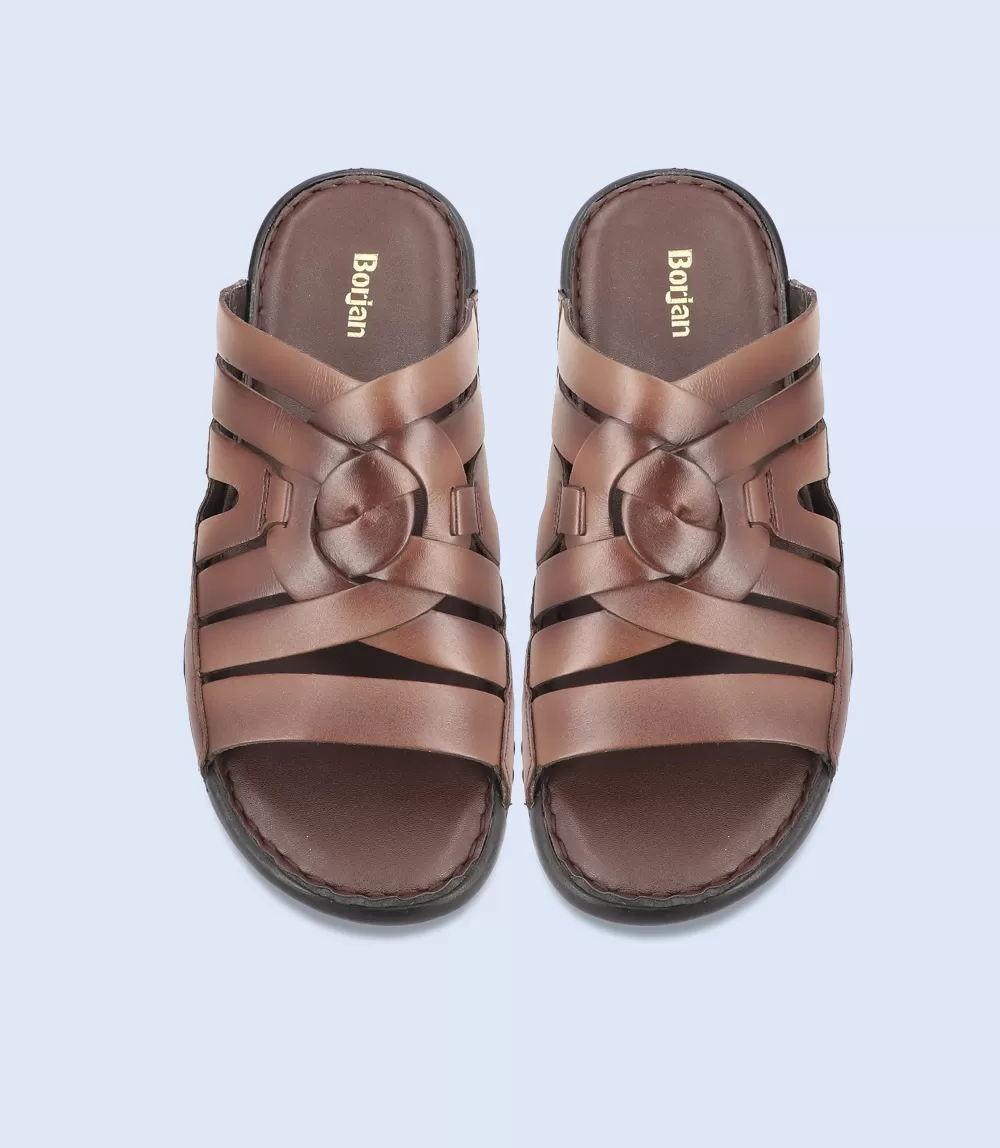 BM5488-BROWN-Men Casual Slipper