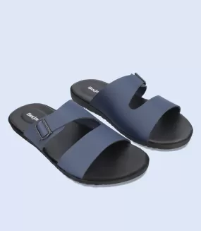 BM5550-NAVY-Men Casual Slipper