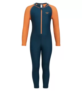 Boy's Endurance All in one suit   - Darkteal  &  Sweet Apricot