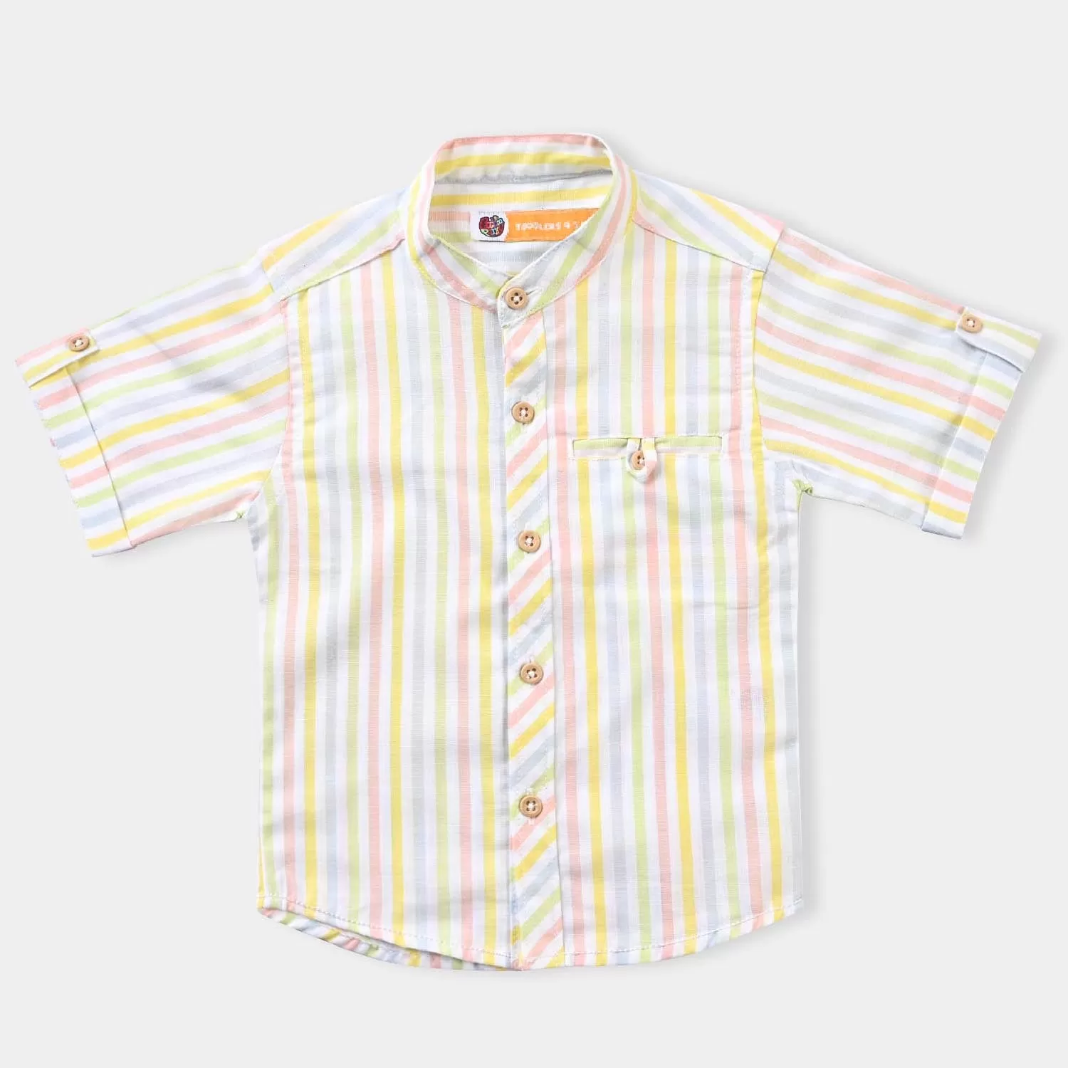 Boys Yarn Dyed Casual Shirt H/S-C.Stripe