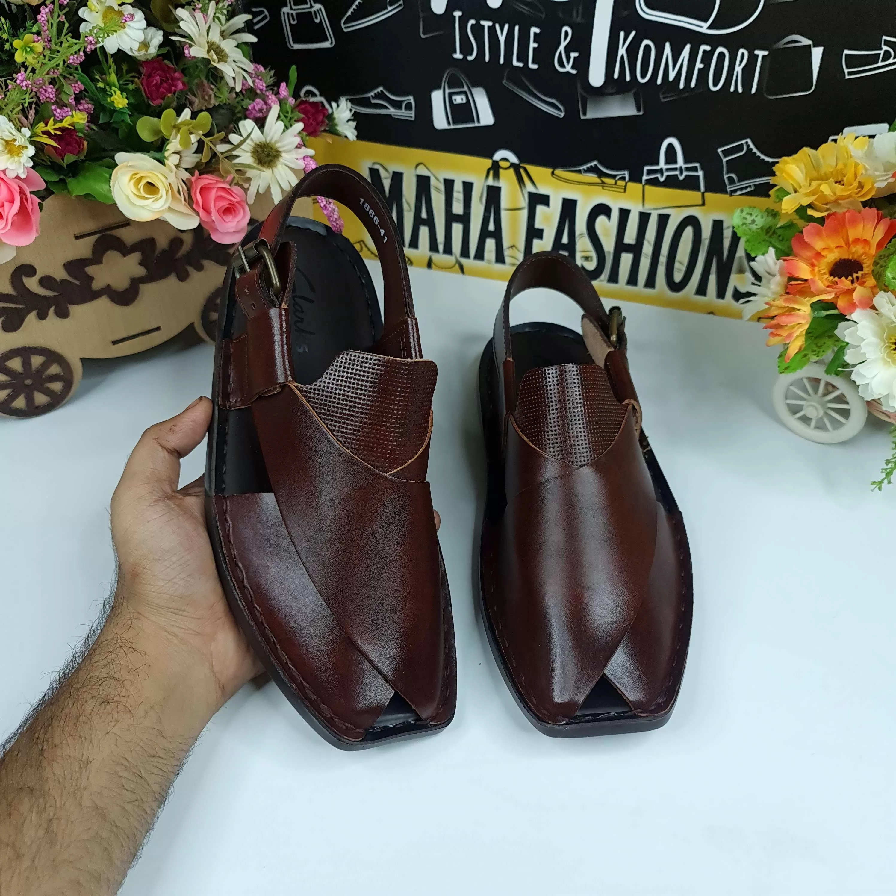 Brown Casual Peshawri Sandals