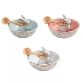 Bunny Candy Dish Sets in Assorted Colors