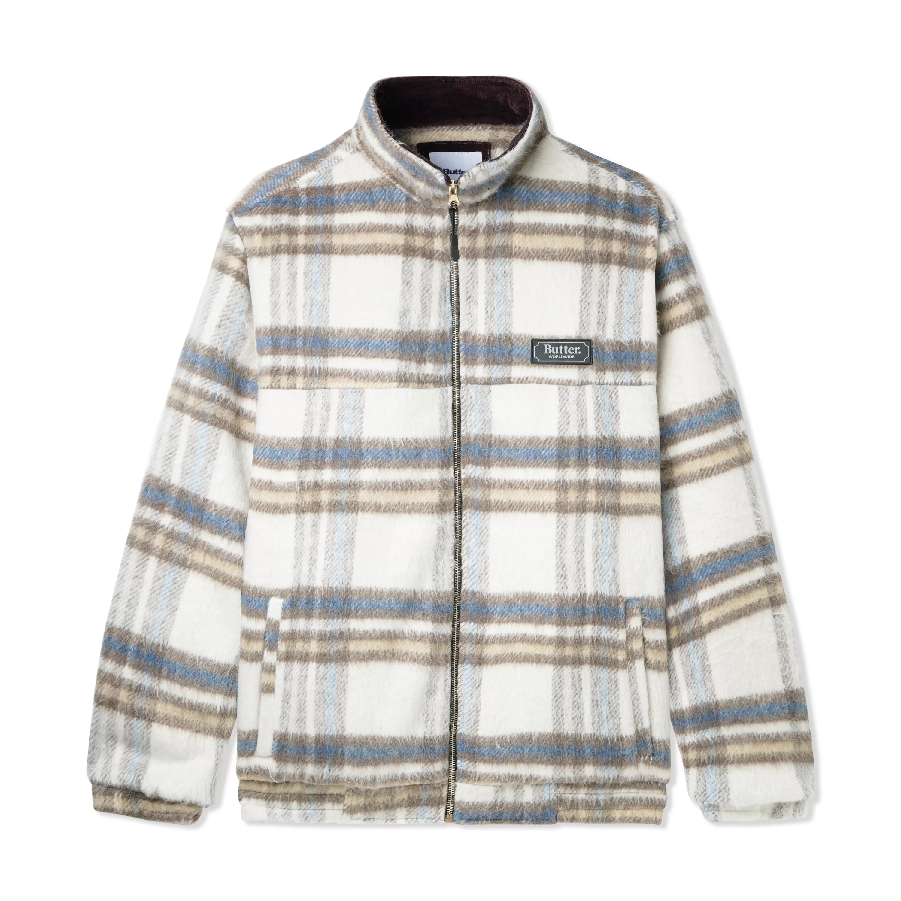 Butter Goods Hairy Plaid Lodge Jacket Wheat