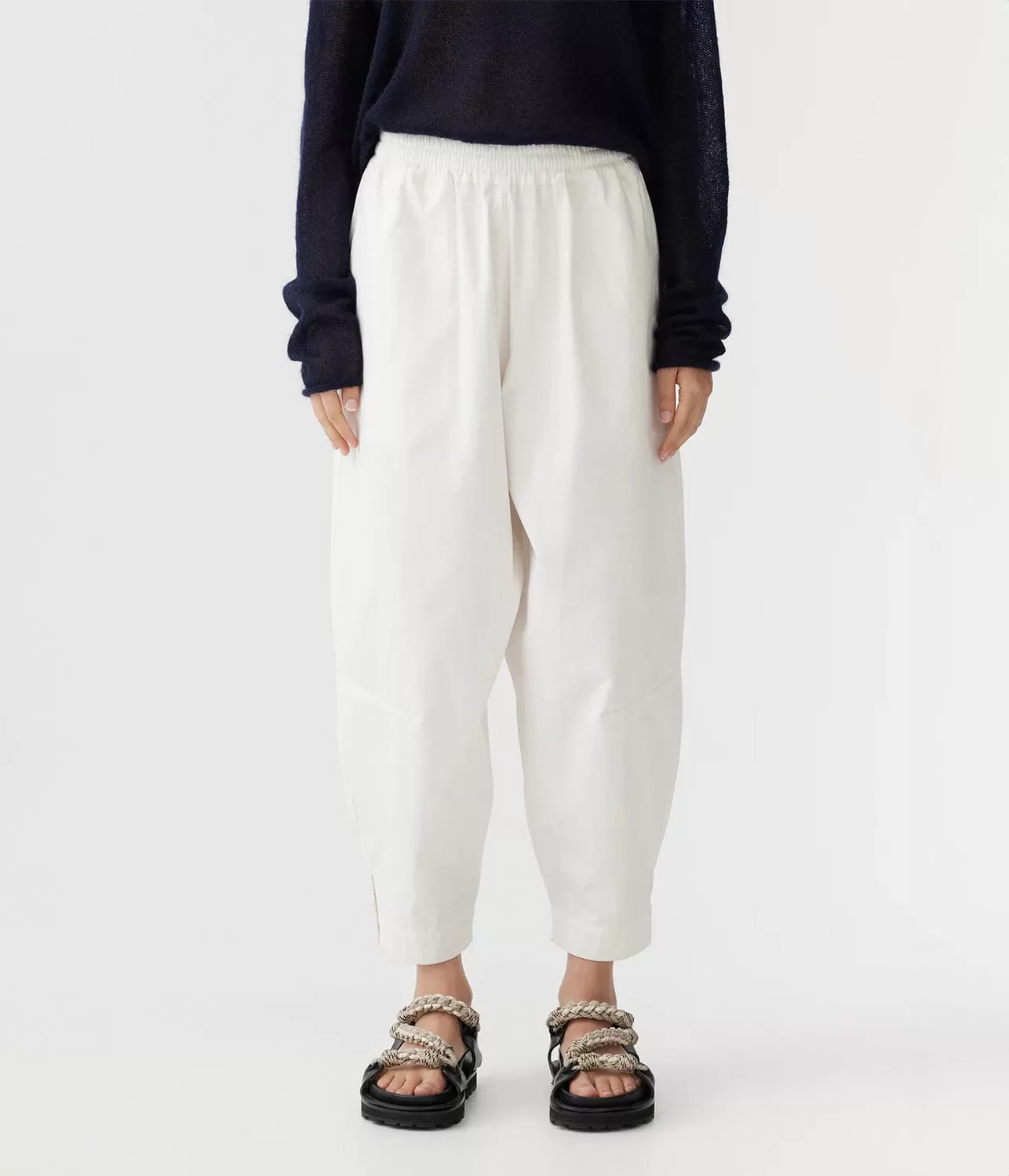 CANVAS PUFF PANT- WHITE