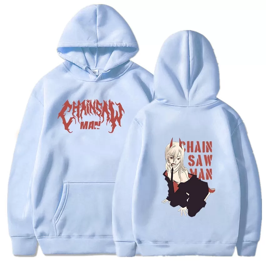 Chainsaw Man Cute Sexy Power Anime Hoodies Sweatshirts Long Sleeve Japanese