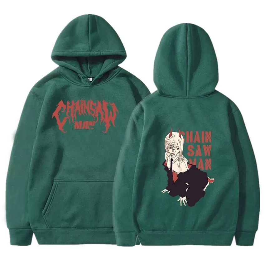 Chainsaw Man Cute Sexy Power Anime Hoodies Sweatshirts Long Sleeve Japanese