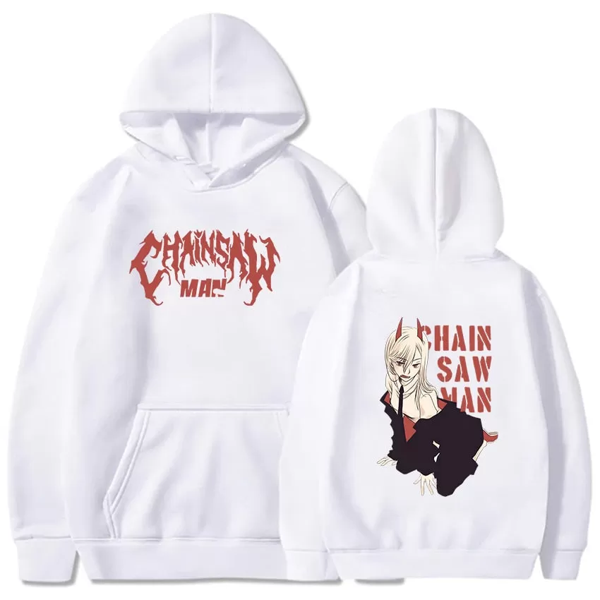 Chainsaw Man Cute Sexy Power Anime Hoodies Sweatshirts Long Sleeve Japanese