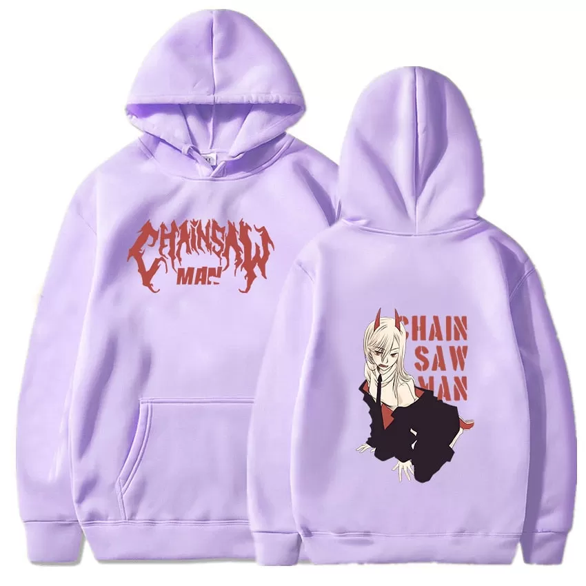 Chainsaw Man Cute Sexy Power Anime Hoodies Sweatshirts Long Sleeve Japanese