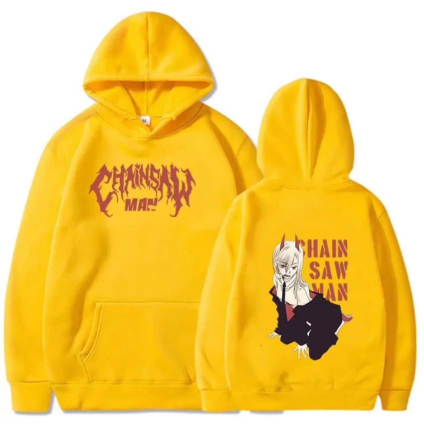 Chainsaw Man Cute Sexy Power Anime Hoodies Sweatshirts Long Sleeve Japanese