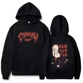 Chainsaw Man Cute Sexy Power Anime Hoodies Sweatshirts Long Sleeve Japanese