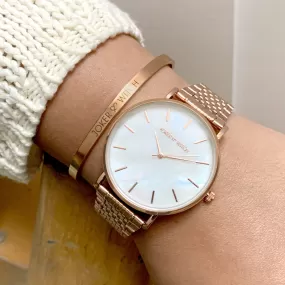 Champagne Rosegold Watch Bracelet Stack