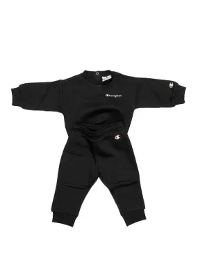 Champion infant tracksuit crew neck sweatshirt trousers with cuff 4404504 KK001 nbk black