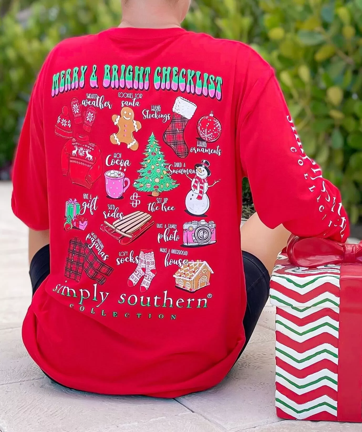 Christmas Checklist Long Sleeve Tee by Simply Southern