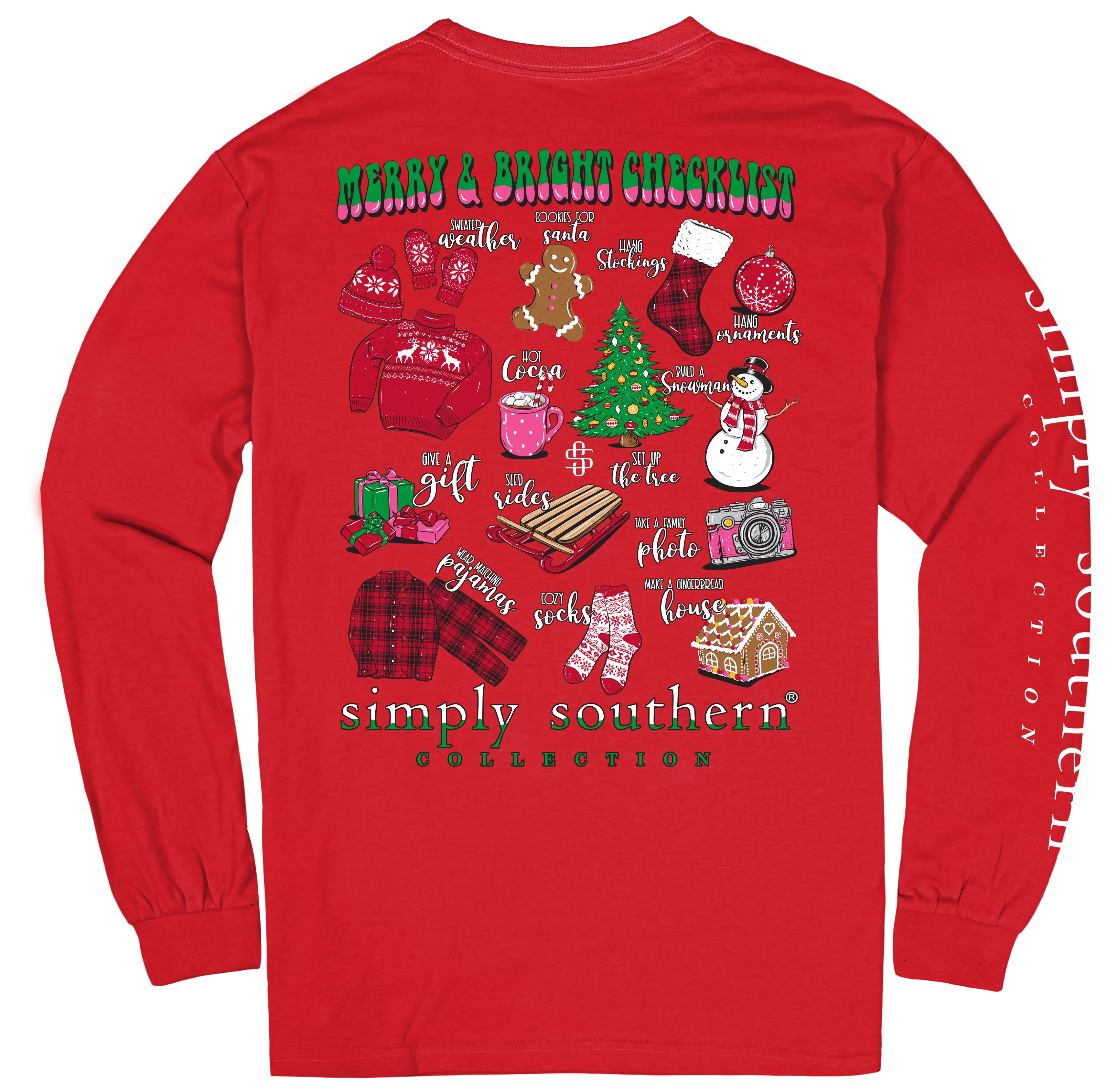 Christmas Checklist Long Sleeve Tee by Simply Southern