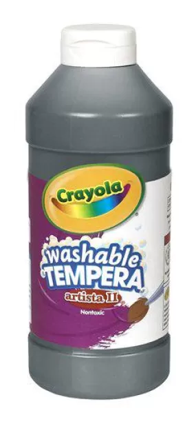 Crayola Artista II Tempera 16 Oz Black Washable Paint