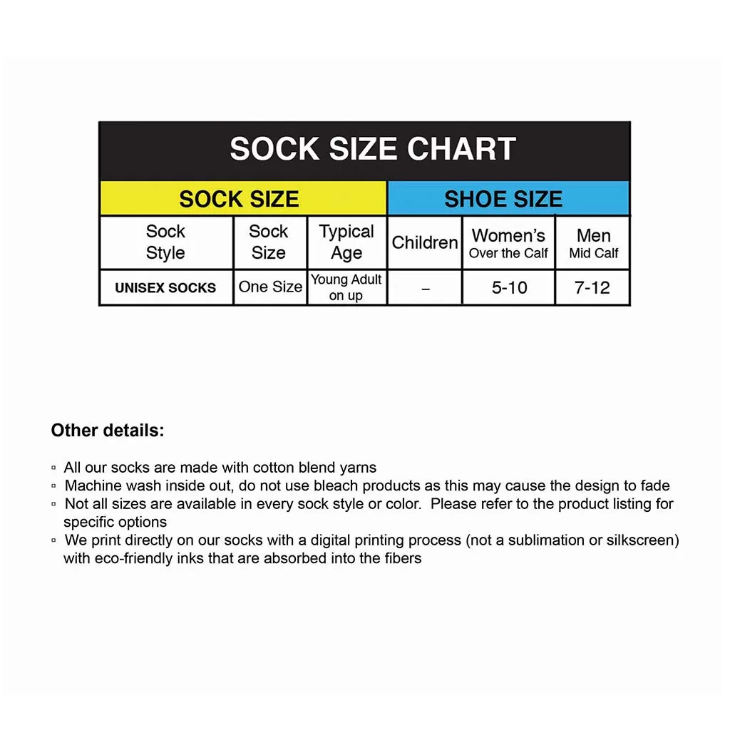 Customize ALL OVER PRINT Short Crew Socks - Unisex Adult