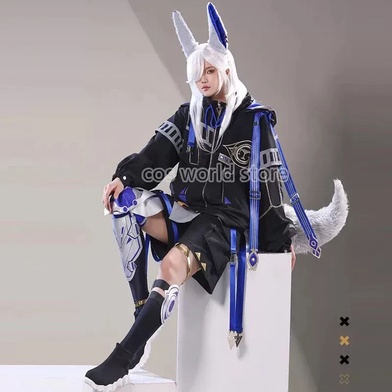 Cyno Genshin Impact Cosplay Costume Men Hooded Coat Uniform Jacket Pants Socks Halloween Carnival Outfit