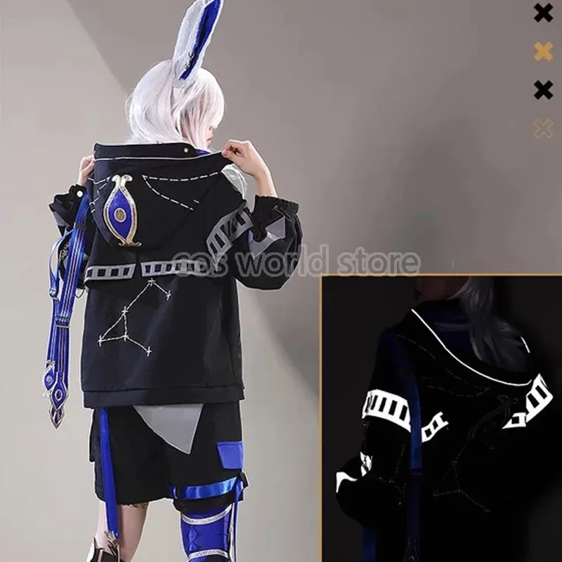 Cyno Genshin Impact Cosplay Costume Men Hooded Coat Uniform Jacket Pants Socks Halloween Carnival Outfit