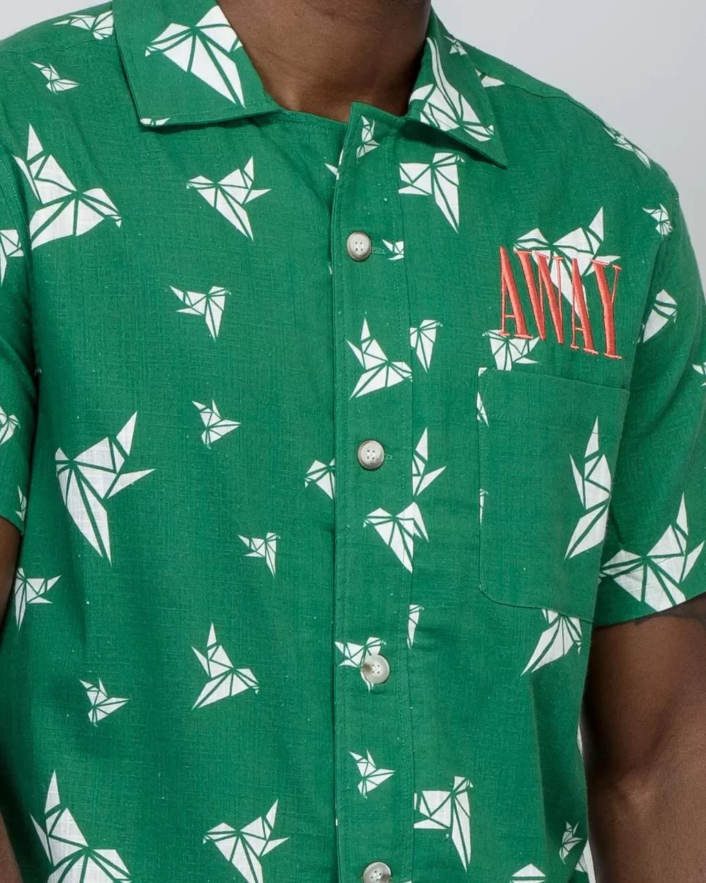 Deckard Oragami Button Up (Green) /D2