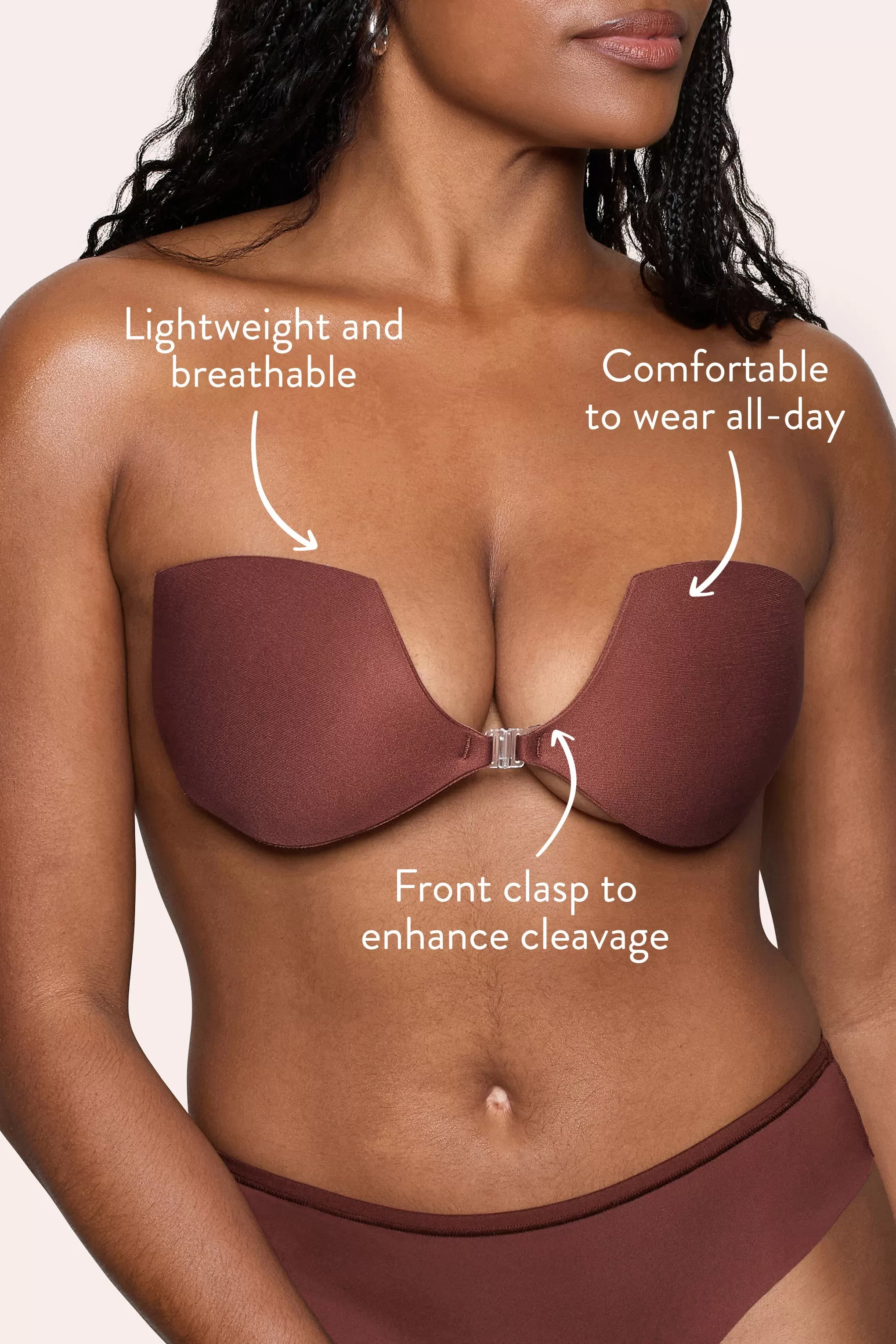 Demi Sticky Bra | Boomba Cocoa Demi Sticky Bra