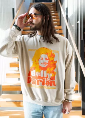 Dolly Parton Golden Dolly Sand Thrifted Sweatshirt