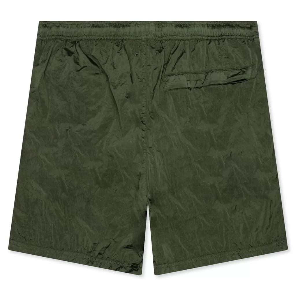 Econyl Regenerated Nylon Swim Trunks - Olive Green