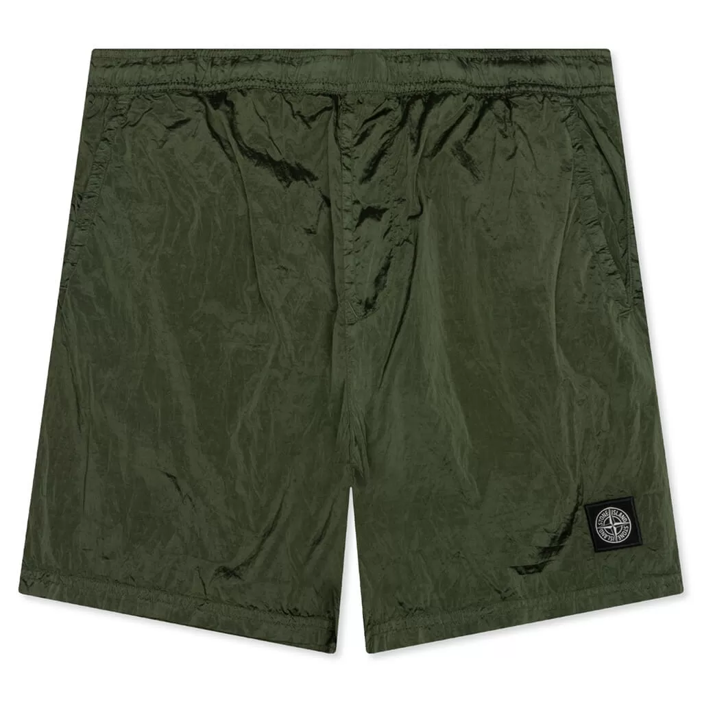 Econyl Regenerated Nylon Swim Trunks - Olive Green