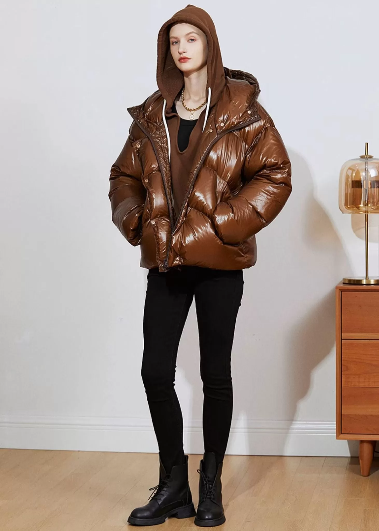 Eileen Hooded Thick Down Puffer Coat