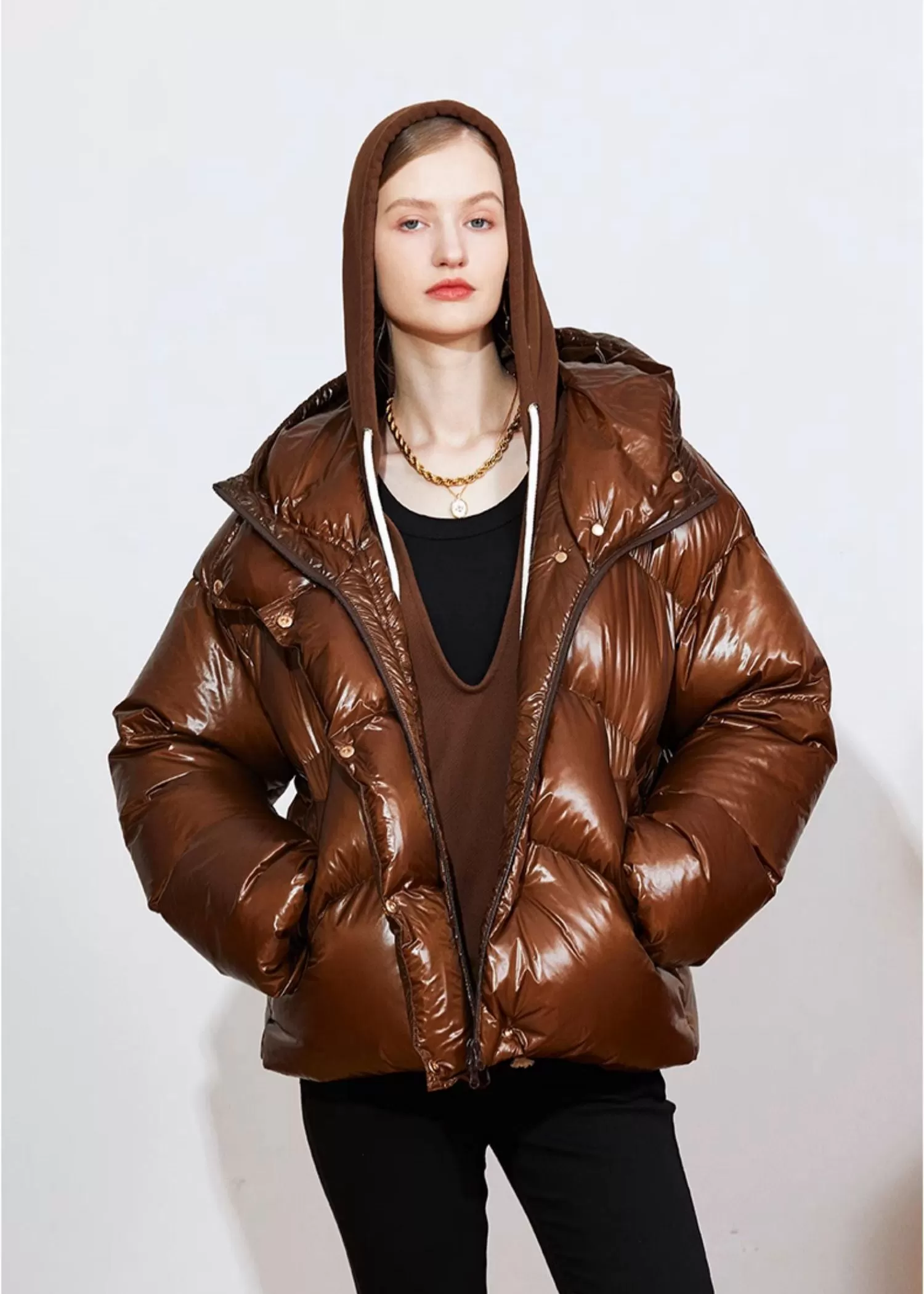 Eileen Hooded Thick Down Puffer Coat