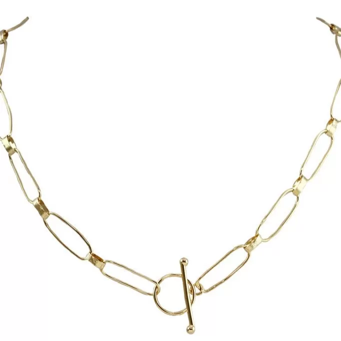 Ena Large Link T Bar Necklace