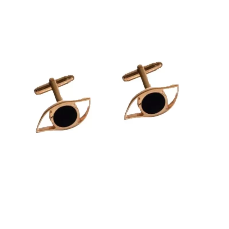 Eye gold cufflinks in 14k gold