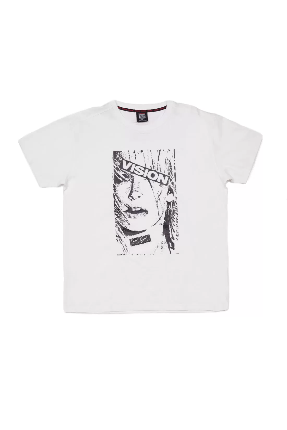 Face Print Logo T-Shirt - Ivory