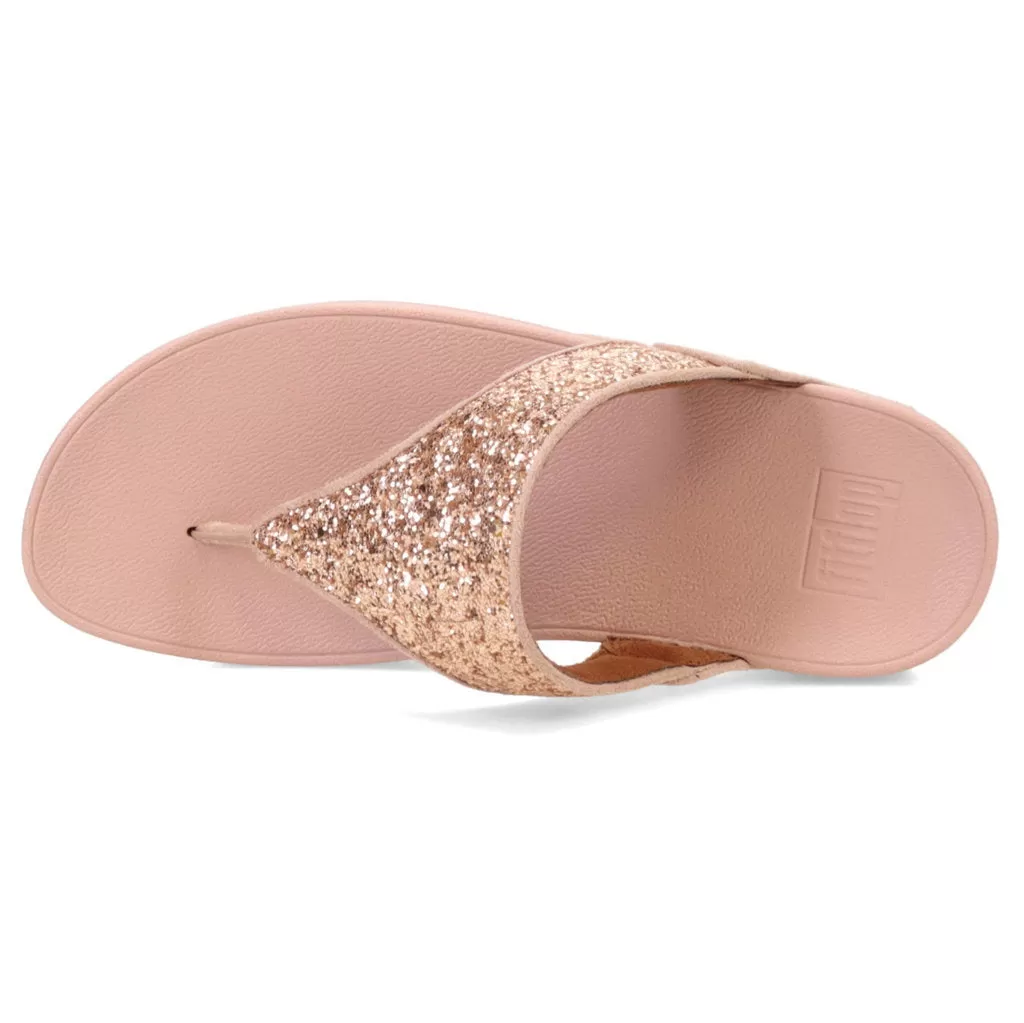 Fitflop Lulu Glitter Synthetic Women's Toe Post Sandals