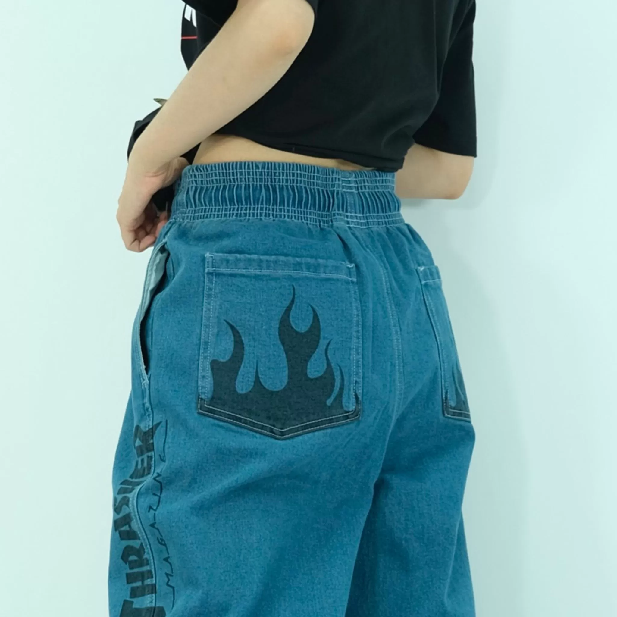 FLAME POCKET PANTS (Denim Blue)