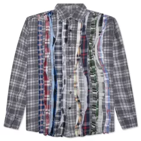 Flannel Shirt Ribbon Shirt - Assorted