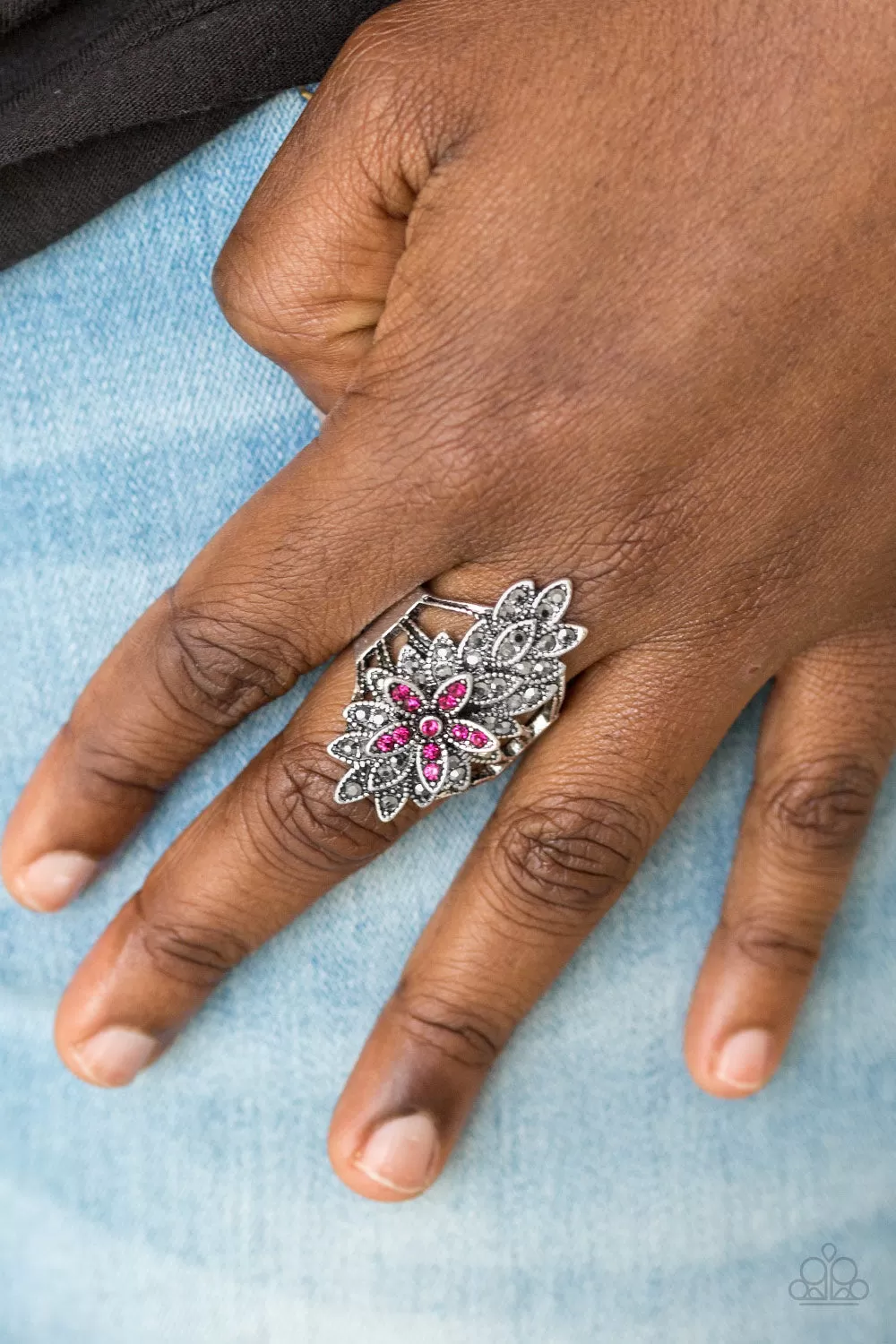 Formal Floral - Pink Paparazzi Ring